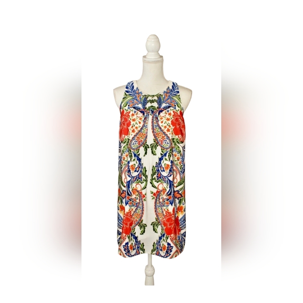Gianni Bini Silky Lined Floral Mini Dress Multi-Color Size M - Picture 3 of 10